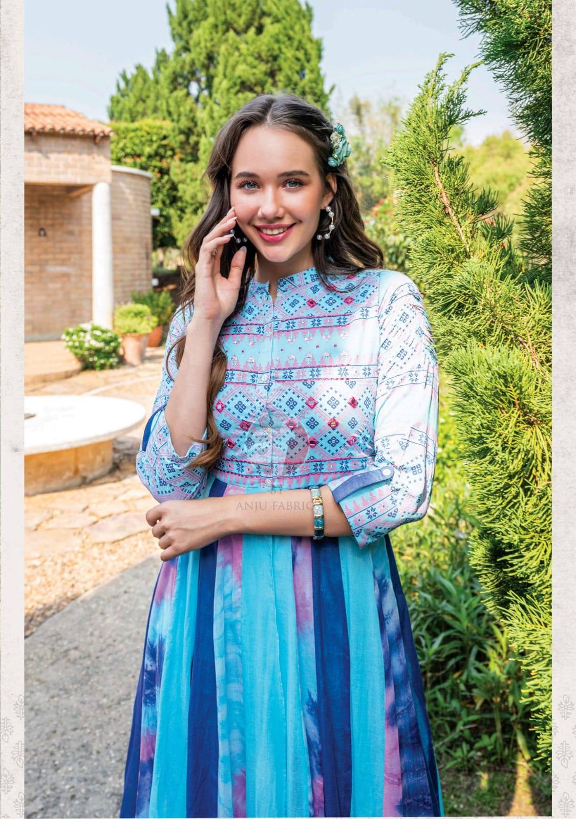 Breezy vol-2 by Anu fabrics 2951 TO 2956 SERIES Indian PURE MAL COTTON party wear kurti with pant At Wholesale Price